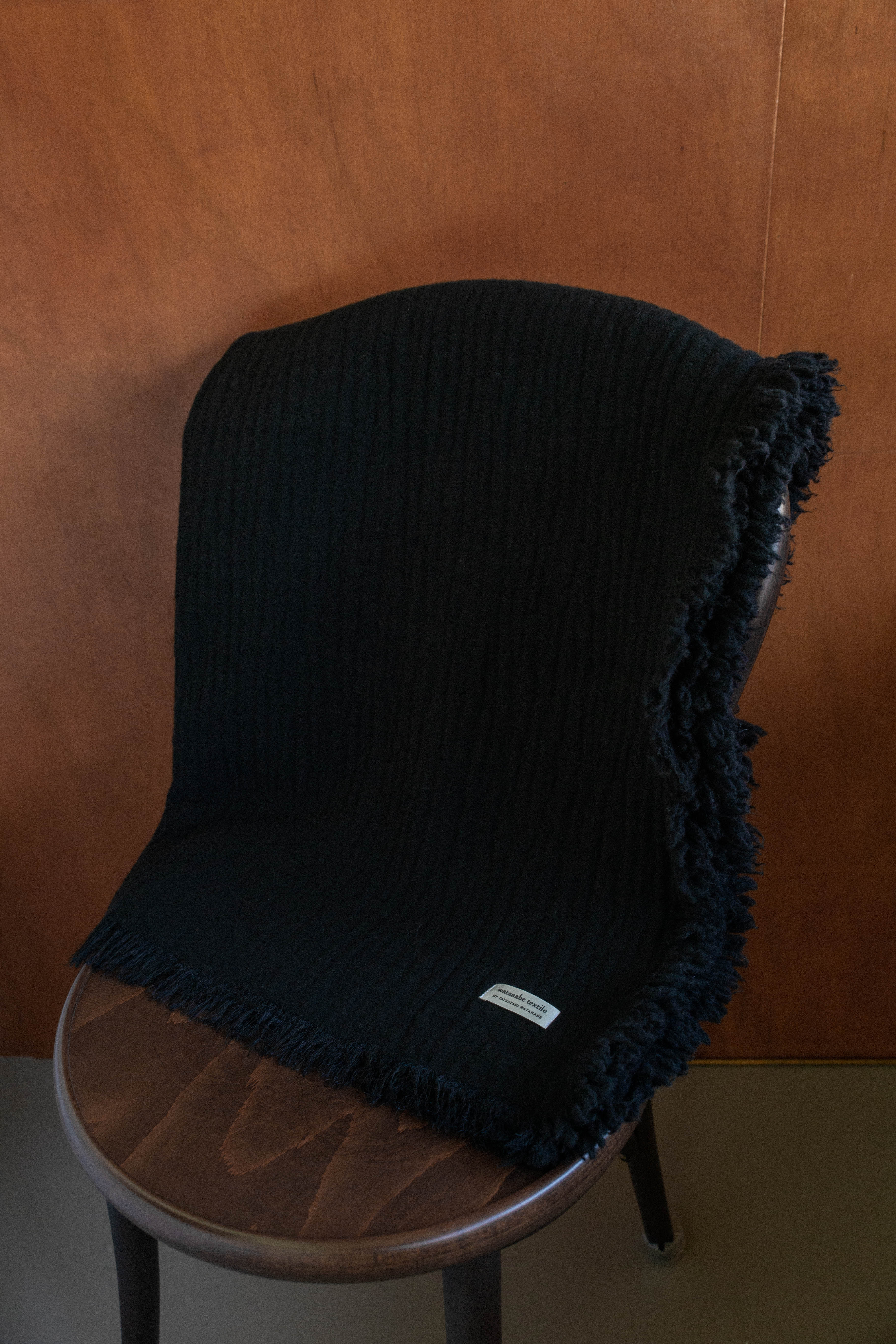 lambwool cupro blanket stole c/#navy – Tatsuyasu Watanabe